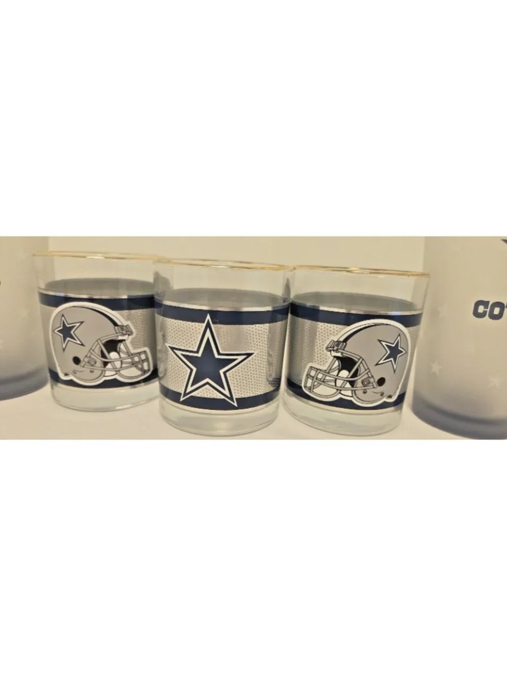 Dallas Cowboys Drinking Glass Set – 5 Piece NFL Barware Lot